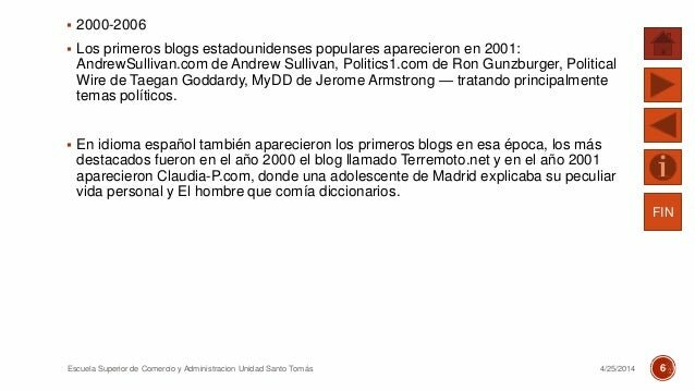 blog llamado Terremoto.net y en el año 2001