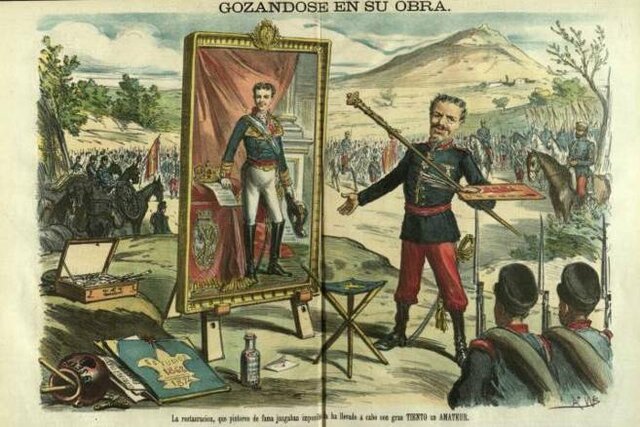 Pronunciamiento del General Martínez Campos. Proclamación de Alfonso XII como rey de España. Restauración de los Borbones.