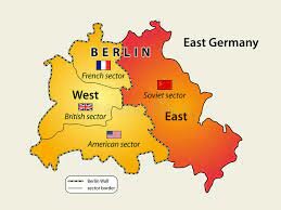 Berlin wall divides Germany
