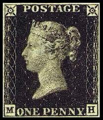 First postage stamp