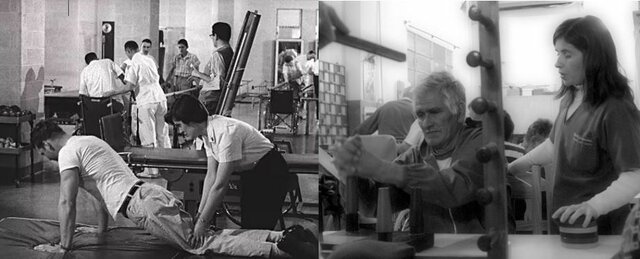 A mediados del siglo XX Fisioterapeutas y Terapeutas Ocupacionales