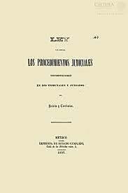 Ley que arregla los procedimientos judiciales en los tribunales y Juzgados de Distrito y Territorios