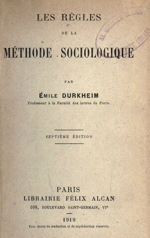 Emile Durkheim.