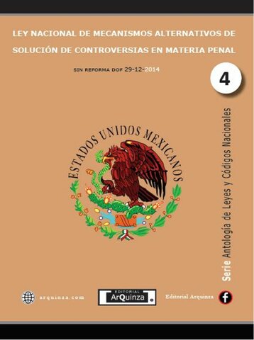 MÉXICO - LEY NACIONAL DE MECANISMOS ALTERNOS DE SOLUCIÓN DE CONTROVERSIAS EN MATERIA PENAL