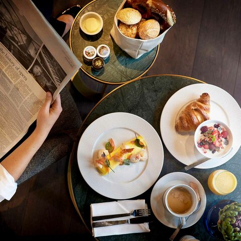 Wir haben in unserem Hotel gefrühstückt