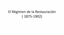 Timeline: Restauración Borbónica 1875-1902