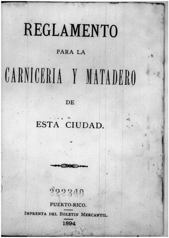 Reglamento de 1859 para la inspección de la carne