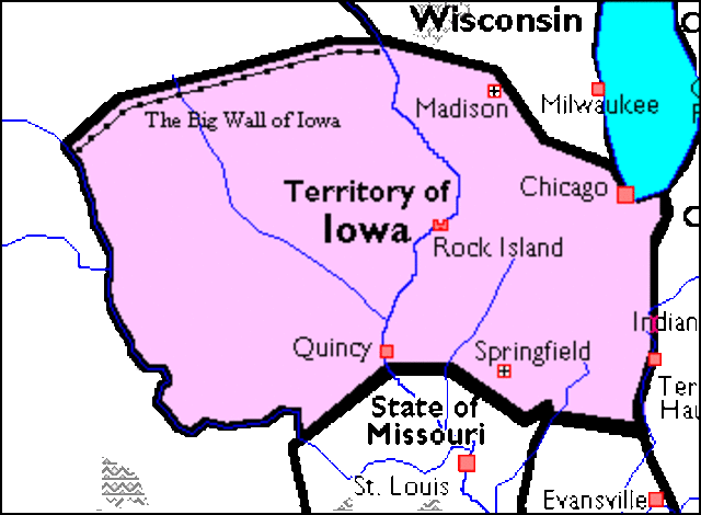 IOWA BECOMES A TERRITORY