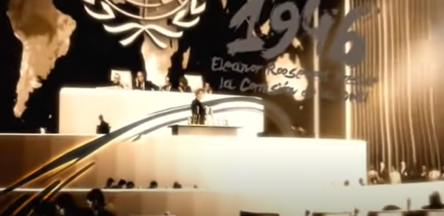 1946 - Eleanor Roosevelt la Constitucion de la ONU