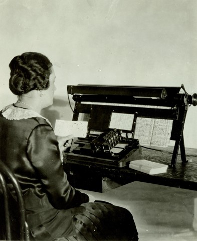 1890 Census-Used punch cards to speed up tallying.