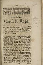 Writ of habeas corpus en 1679.