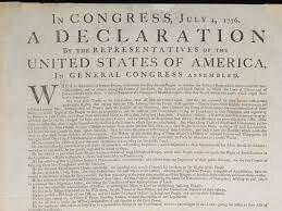 Declaración de Independencia del 4 de julio de 1776.