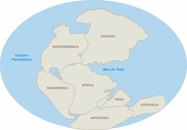 Antártida y Australia se separan de África