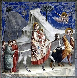 La Huida a Egipto, de Giotto (Padua, Capilla Scrovegni)