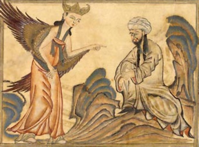 Muhammad sees the Angel Gabriel