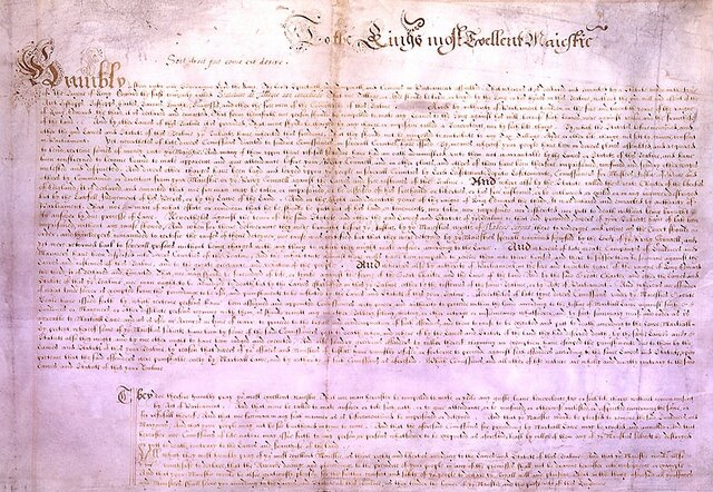 A  parlament összehívása és a „Petiton of Rights”