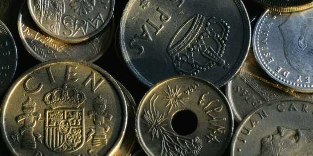 La peseta moneda única de España.