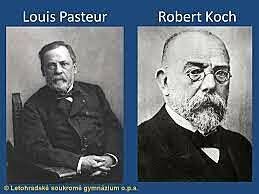 Louis Pasteur y Robert Koch, quienes crearon la teoría de los gérmenes como causales de las enfermedades infecciosas y fueron los verdaderos fundadores de la microbiología y de la inmunología
