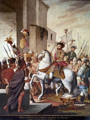 Hernán Cortés inicia la conquista del Imperio Azteca.