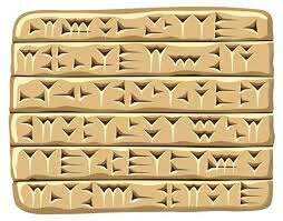 Escritura cuneiforme.