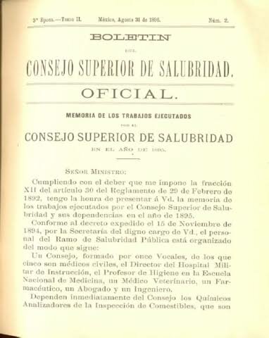 Creación del consejo superior de sanidad