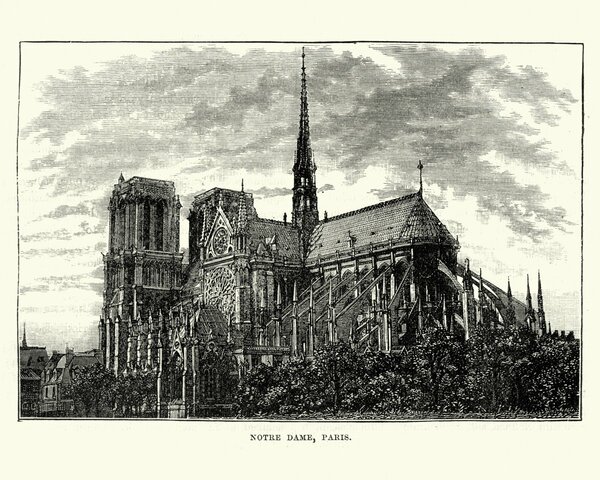 Inicio de la construcción de Notre Dame.