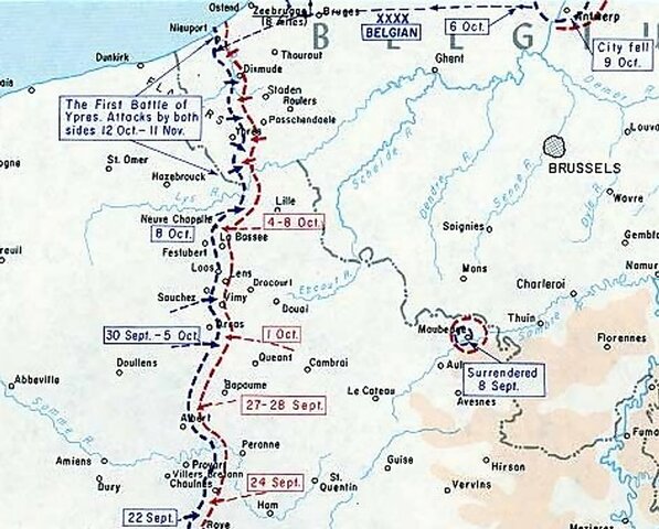 La prima battaglia di Ypres