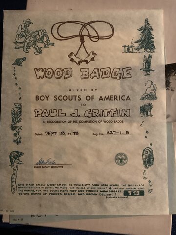 Wood Badge for Boyscouts