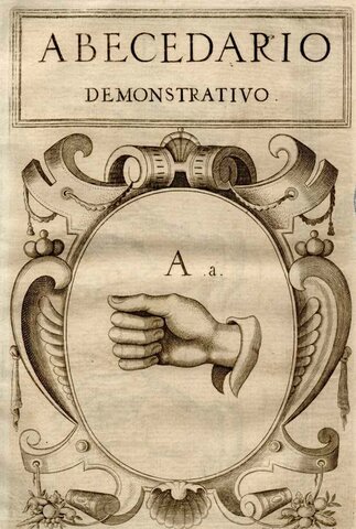 1620 – Juan de Pablo Bonet publica Reducción de las letras y arte para enseñar a hablar a los mudos en Madrid, método de enseñanza oral para los sordos y también un alfabeto manual.