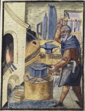 Tubal-cain Forges Implements of Bronze and Iron (Genesis 4:22)