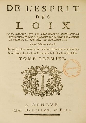 Montesquieu: Legeen izpiritua