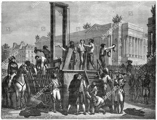 Robespierre guillotined