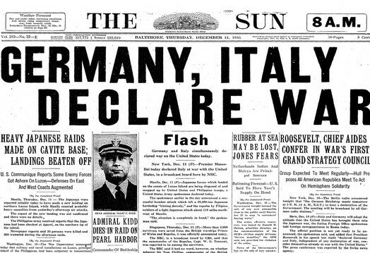 Il Regno d'Italia dichiara guerra alla Germania