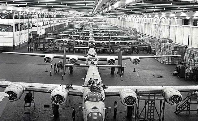 Produces half of the planes used by US in WWII