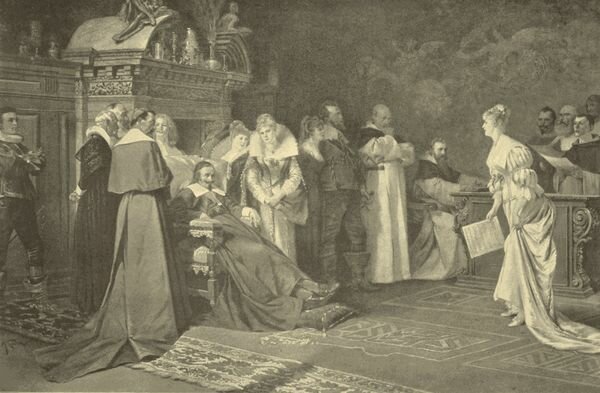 Rollo and Charles the simple pace each other in a peace ceremony