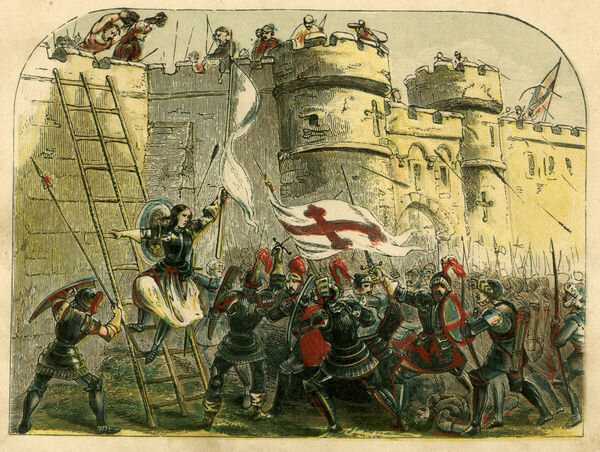Joan leads the French army into battle near Orleans