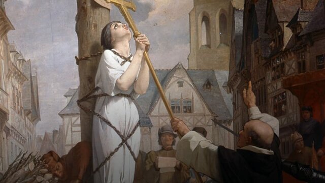 Joan is burned at the stake