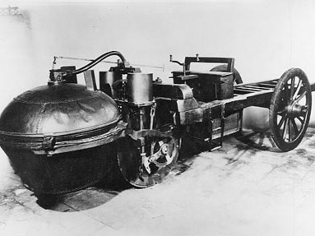 1769 : The first self-propelled car was built