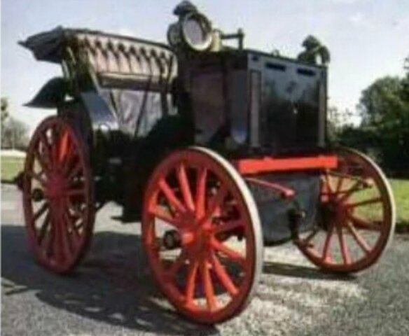 automovil con accionamiento por ruedas de friccion.