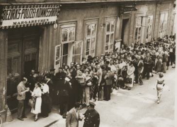 Jews flee Vienna as news spreads of Hitler's actions