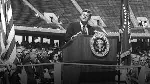 JFK's speech and commitment to getting to the moon