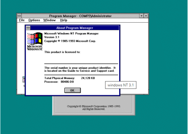 Windows NT 3.1