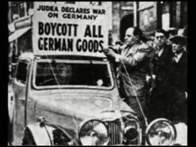 Hitler boycotts Jewish shops