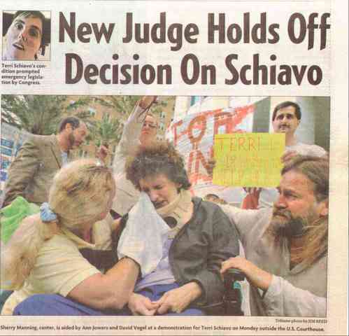 Terri Schiavo Has Her Feeding Tube Removed after Long Court Battle