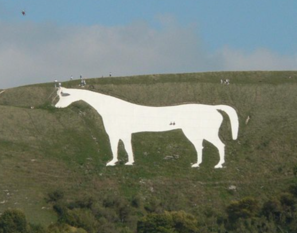 Horse Engraved - Saxon King Alfred defeated Vikings