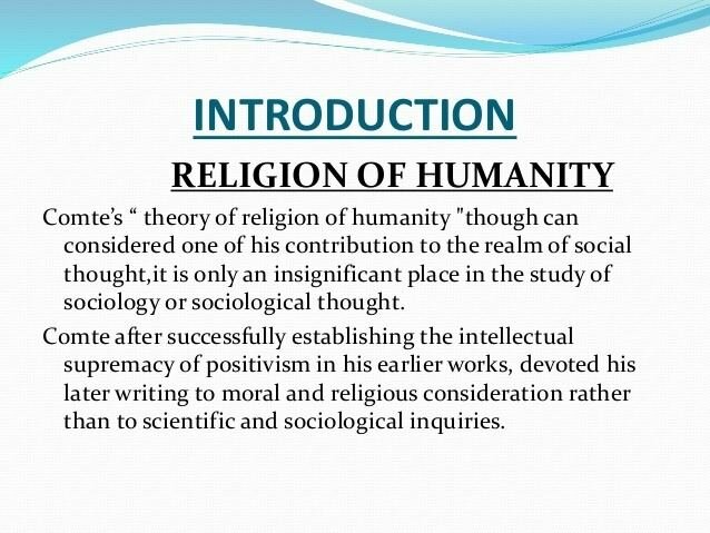 Founded the Religion of Humanity