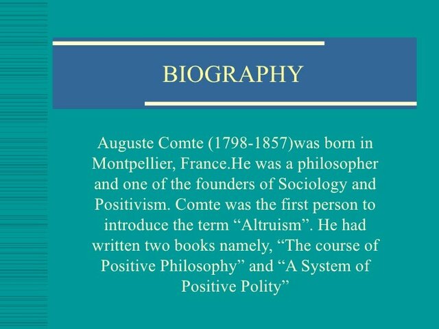 Auguste Comte Was Born