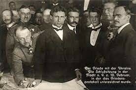 Firma del Tratado de Brest-Litovsk.