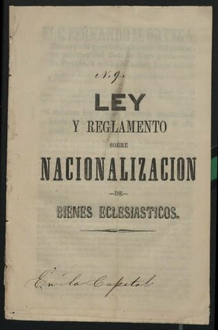 Ley de Nacionalización de los bienes del clero