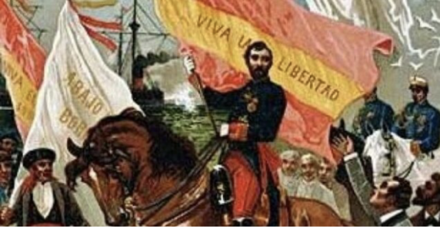 Estalla la Revolucion Gloriosa y exilio de Isabel II